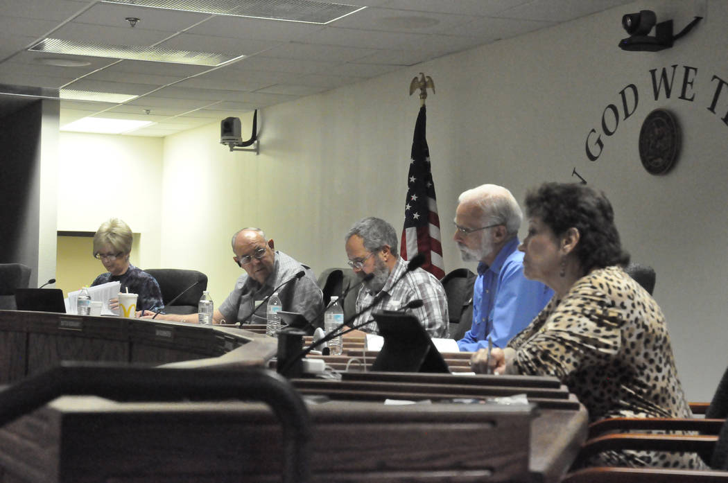 Horace Langford Jr./Pahrump Valley Times -  
At the end of Nye County commissioners meeting on Nov. 21, Commissioner Butch Borasky made accusatory remarks toward brothel owner Dennis Hof, Nye Coun ...