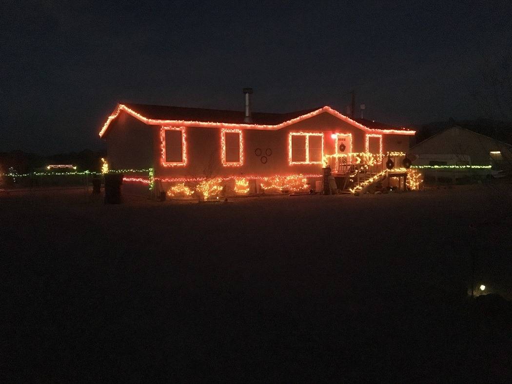 Special to the Pahrump Valley Times
Keoki Dahl sent the Pahrump Valley Times a photo of their holiday display on W. Simkins. Share your festive lighting on the Pahrump Valley Times' Facebook page.