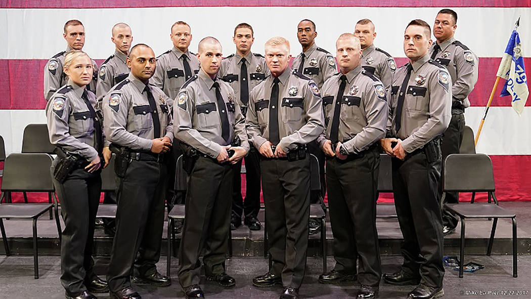 Special to the Pahrump Valley Times
The state’s newest peace officers, who graduated earlier this month.  Graduates include military veterans and first responders to public safety incidents. Pea ...