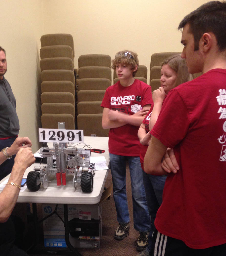 Special to the Pahrump Valley Times
The Awkward Silence FIRST Tech Challenge team as shown in a recent photo. The team is holding a gala on Jan. 9 to help raise funds to travel to a state-level co ...