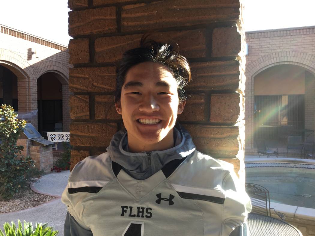 Faith Lutheran's Josh Hong is a member of the Las Vegas Review-Journal's all-state football team.