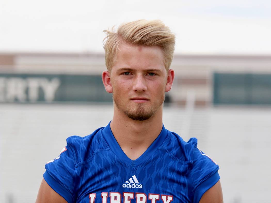 Liberty's Kenyon Oblad is a member of the Las Vegas Review-Journal's all-state football team.
