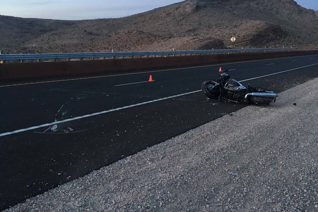 Nevada Highway Patrol
The crash along Nevada Highway 160 was the first fatality investigated by the NHP Southern Nevada this year.  The victim was a 62-year-old North Las Vegas man, the NHP reported.