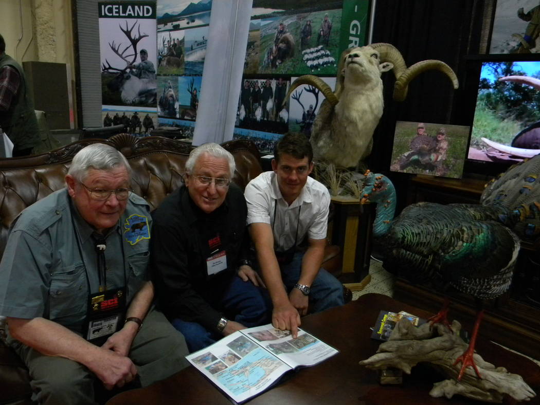 Dan Simmons/Special to the Pahrump Valley Times
Dick Gunlogson (left), columnist Dan Simmons (center) and Bertus Pretorius, owner of Africa Awaits--a company that specializes in guided hunting saf ...