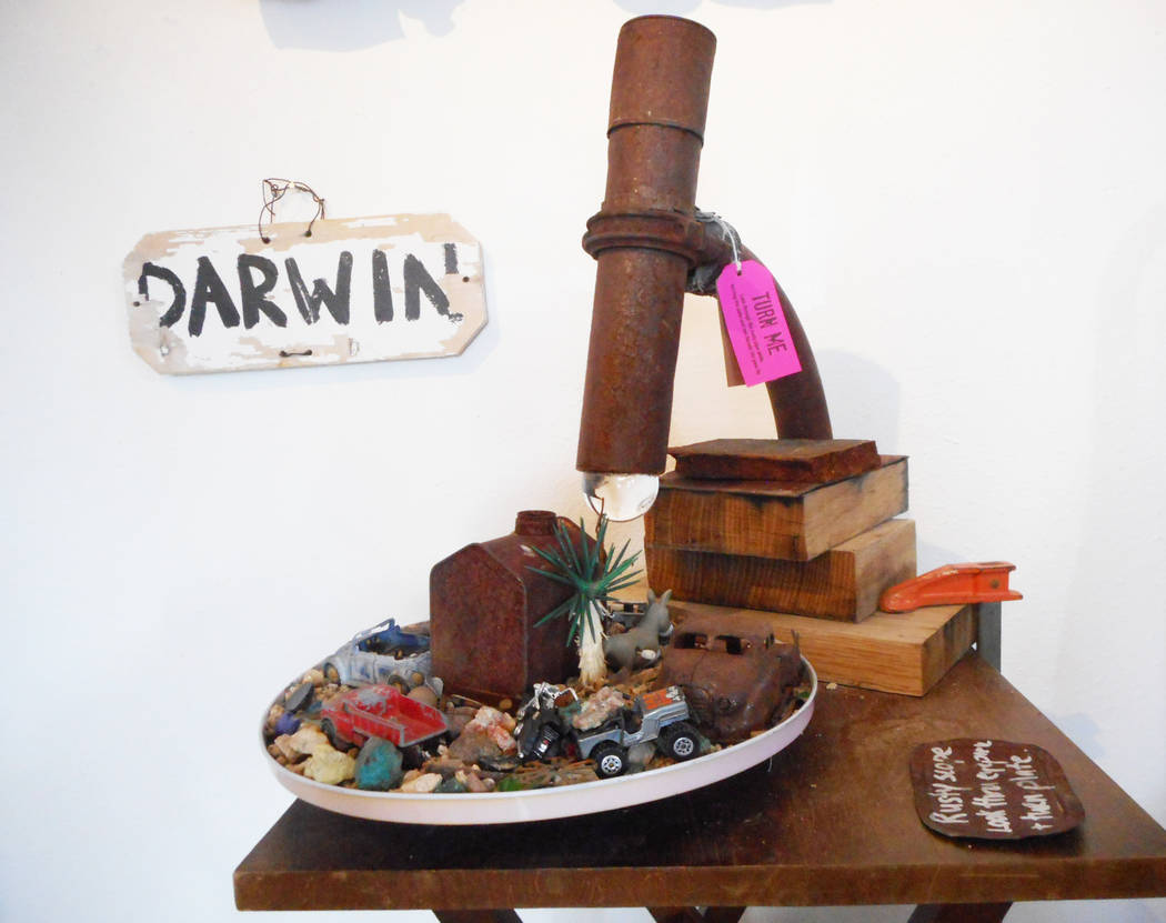 Robin Flinchum/Special to the Pahrump Valley Times
The Rustyscope, a working diorama/kaleidoscope by Judyth Greenburgh at the Darwin Art show in Tecopa. Multiple art-related works are available fo ...