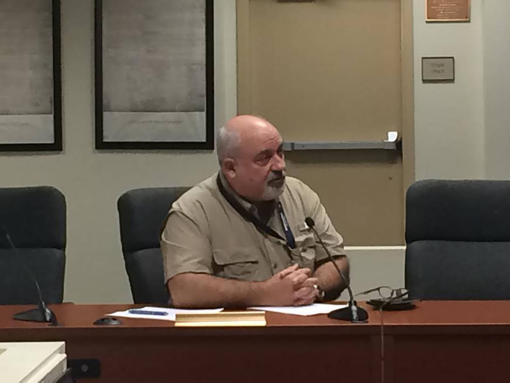 Robin Hebrock/Pahrump Valley Times
Nye County Planning Director Darrell Lacy spoke with the Nye County Water District Governing Board in January. He explained that the Nevada state engineer order  ...