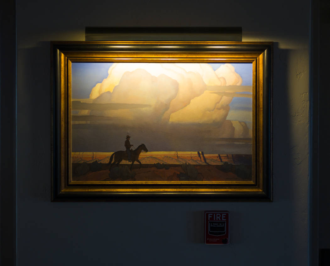 A painting from the collection of Philip Anschutz, owner of Xanterra Parks & Resorts, during a tour of The Inn at Death Valley in Death Valley National Park, Calif, on Tuesday, Jan. 23, 2018.  ...