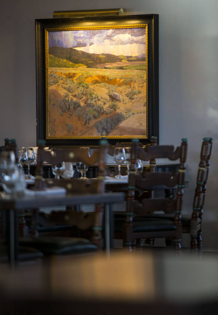 A painting from the collection of Philip Anschutz, owner of Xanterra Parks & Resorts, during a tour of The Inn at Death Valley in Death Valley National Park, Calif, on Tuesday, Jan. 23, 2018.  ...