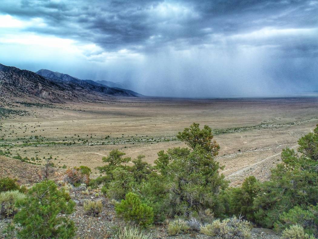 Patrick Donnelly/Center for Biological Diversity file
A storm moves through Big Smoky Valley in central Nevada's Nye County. The U.S. Bureau of Land Management recently offered 208 parcels in Whit ...