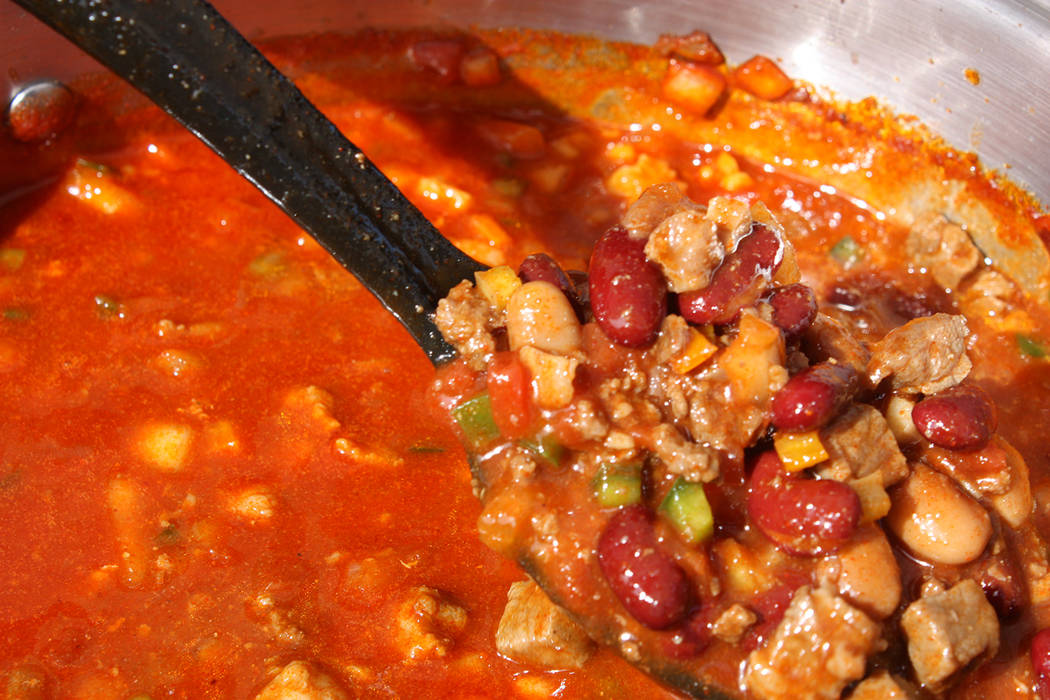 Robin Hebrock/Pahrump Valley Times
A close-up look at Chuck Harber's People's Choice chili entry, made in the homestyle manner.