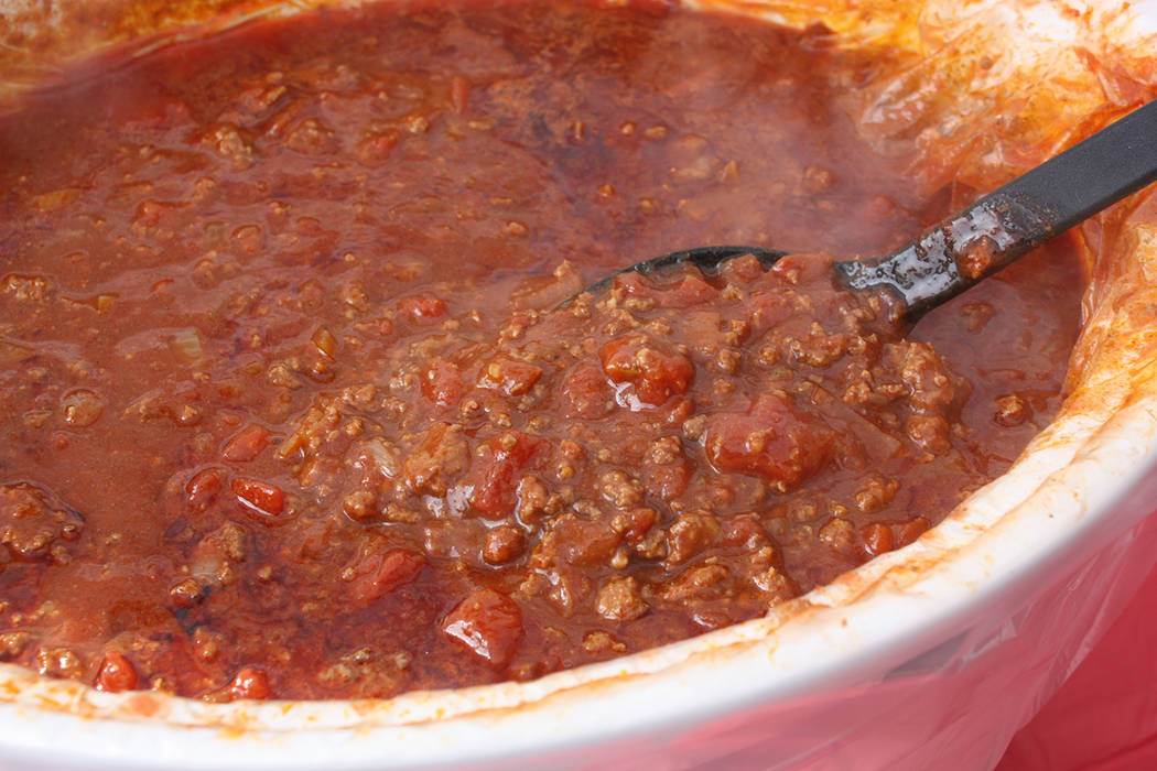 Robin Hebrock/Pahrump Valley Times
The Pahrump Valley Rotary Club's entry into the amateur competition is shown. The chili was crafted by Dina Williamson-Erdag and Cecilia Thomas.