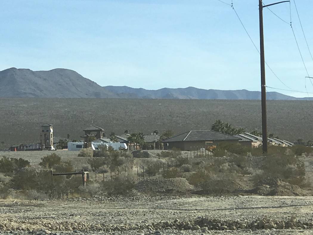 Jeffrey Meehan/Pahrump Valley Times Water infrastructure for Spring Mountain Motor Resort and Country Club's residential and commercial projects were completed in 2018: Two 550,000-gallon water st ...