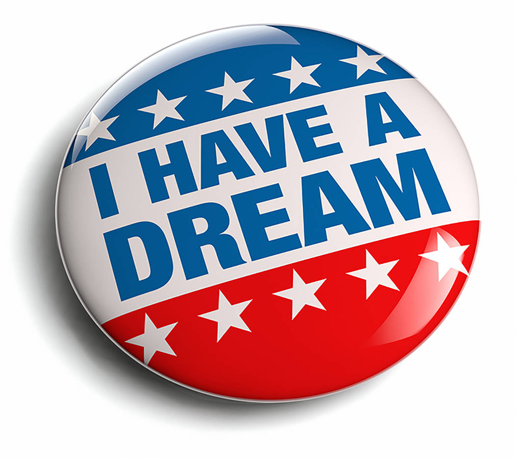 Thinkstock
An "I have a Dream campaign badge image" is shown in this photo. Martin Luther King Jr.'s "I Have a Dream" speech was given in 1963. King was assassinated in 1968.