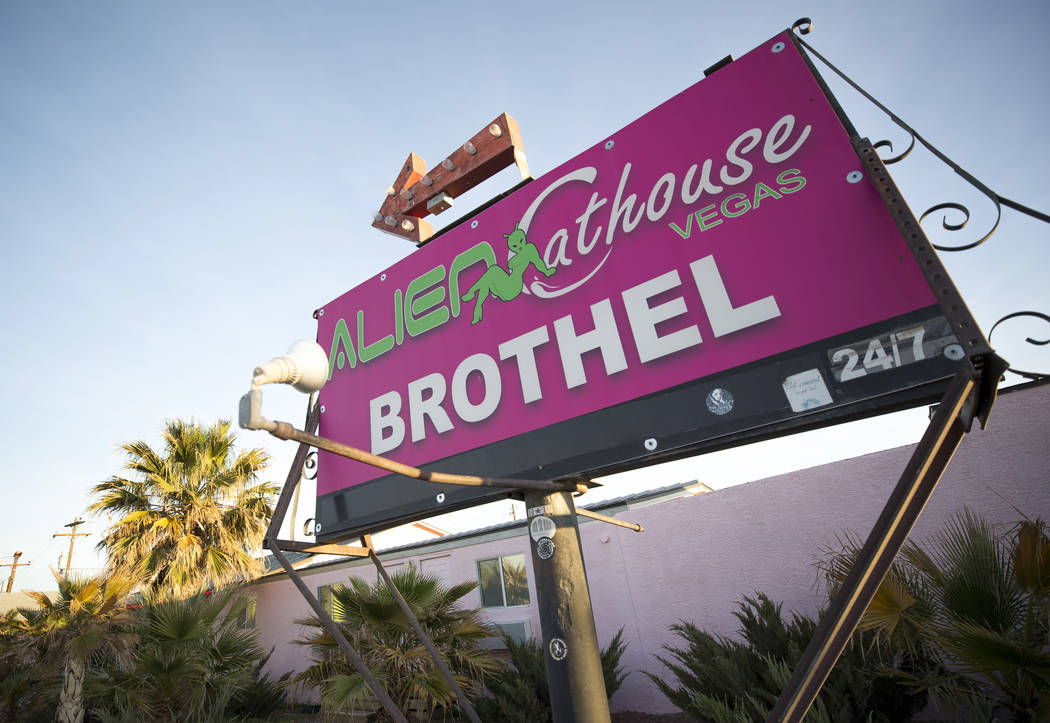 The Alien Cathouse brothel behind the Area 51 Alien Center in Amargosa