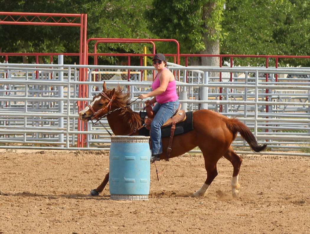 Tom Rysinski/Pahrump Valley Times Junior Kyrstyn Peugh of Pahrump Valley will compete in barrel racing and pole bending this weekend in the state high school rodeo finals in Winnemucca.