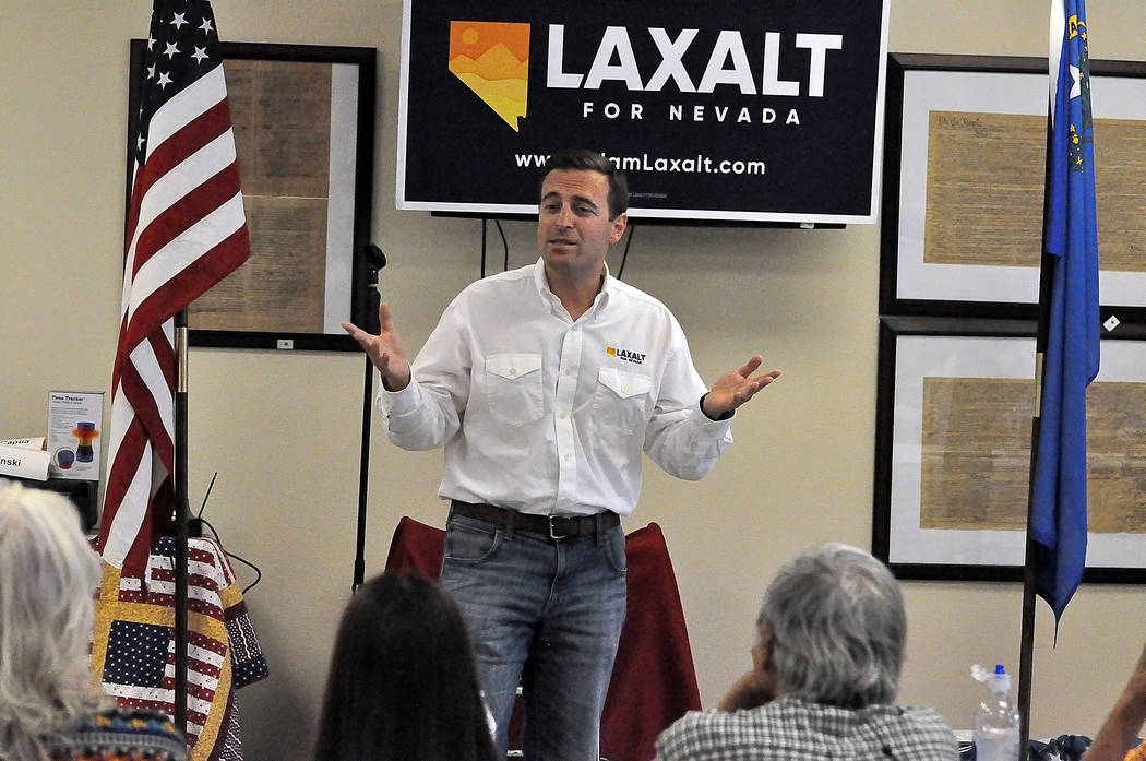 Horace Langford Jr./Pahrump Valley Times A look at May 31 event for Adam Laxalt held at the Nye County Republican office.