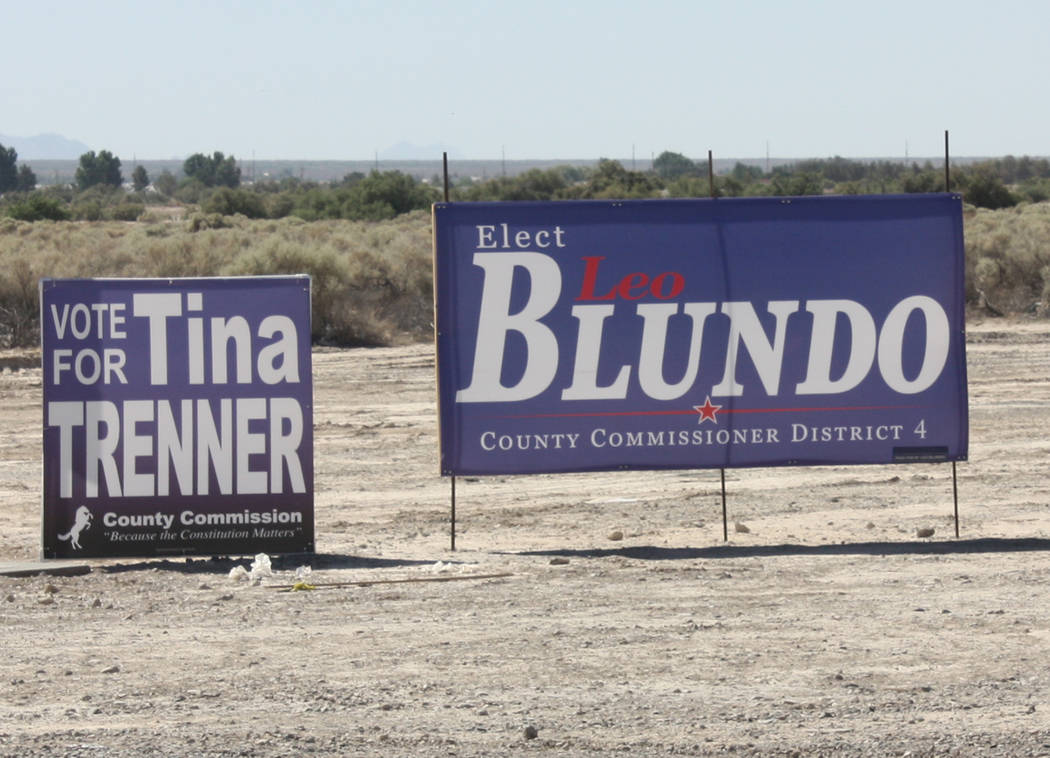 Robin Hebrock/Pahrump Valley Times In the Republican primary for Nye County Commission District 4, Leo Blundo and Tina Trenner were separated by only eight votes, leading Trenner to request a reco ...