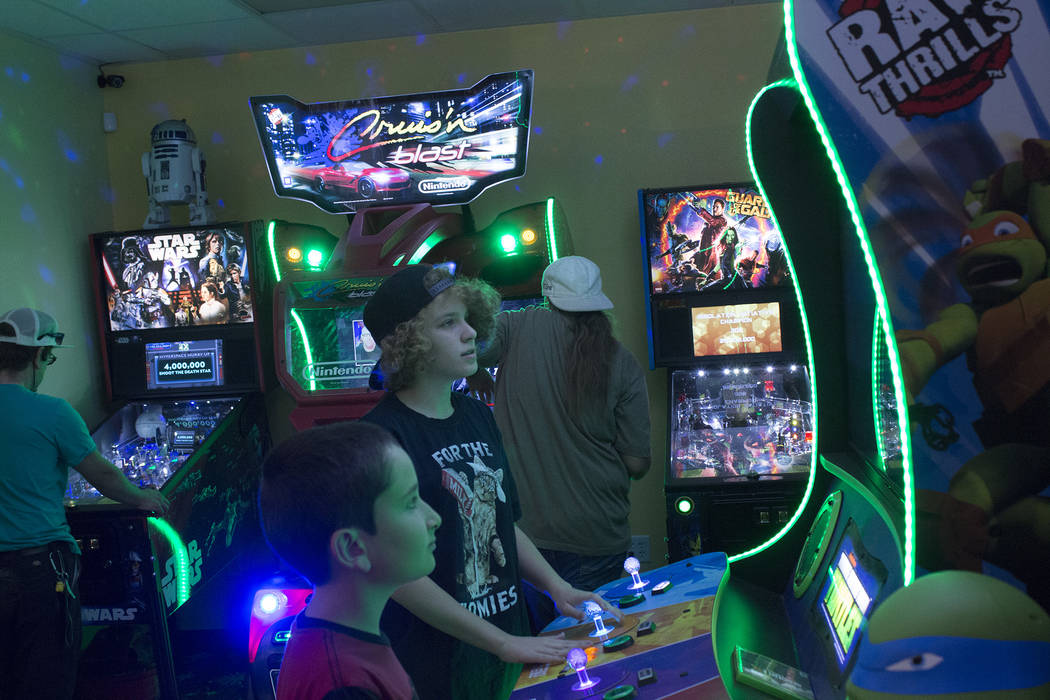 Jeffrey Meehan/Pahrump Valley Times Local children and others play a variety of arcade-style video games at Game Corner on June 23, 2018 at 1190 E. Highway 372, Suite 17. Game Corner expanded to t ...