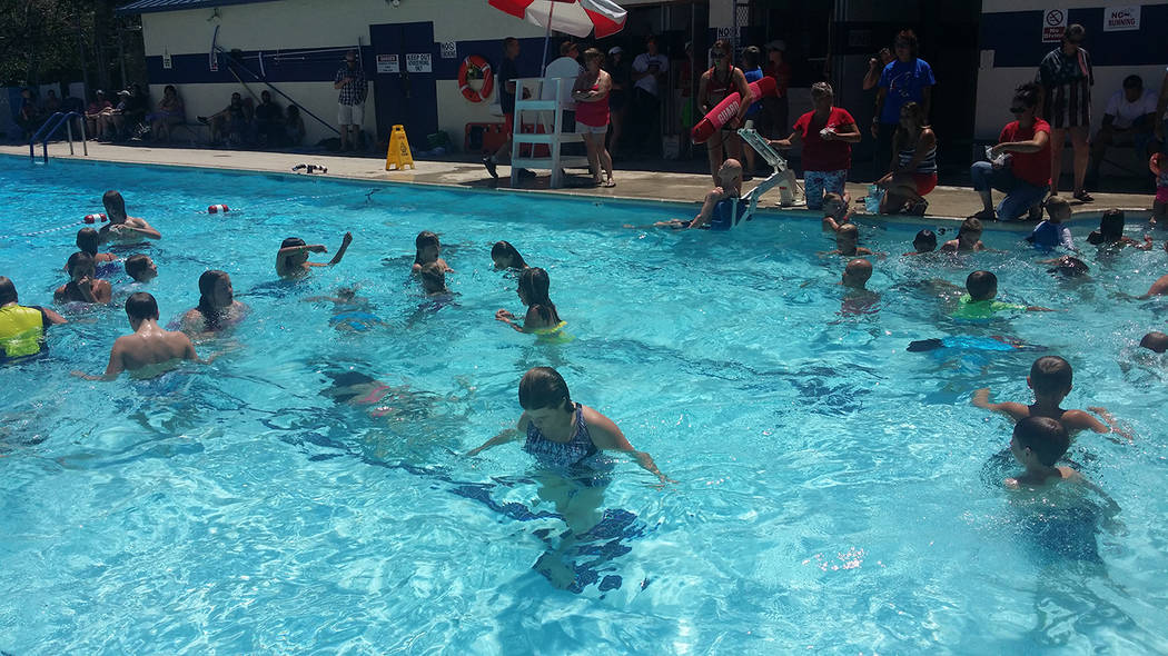 David Jacobs/Pahrump Valley Times The 2018 season for the Tonopah Memorial Swimming Pool is open from noon to 6 p.m., Tuesday through Saturday, with no fees for some activities. At the end of June ...