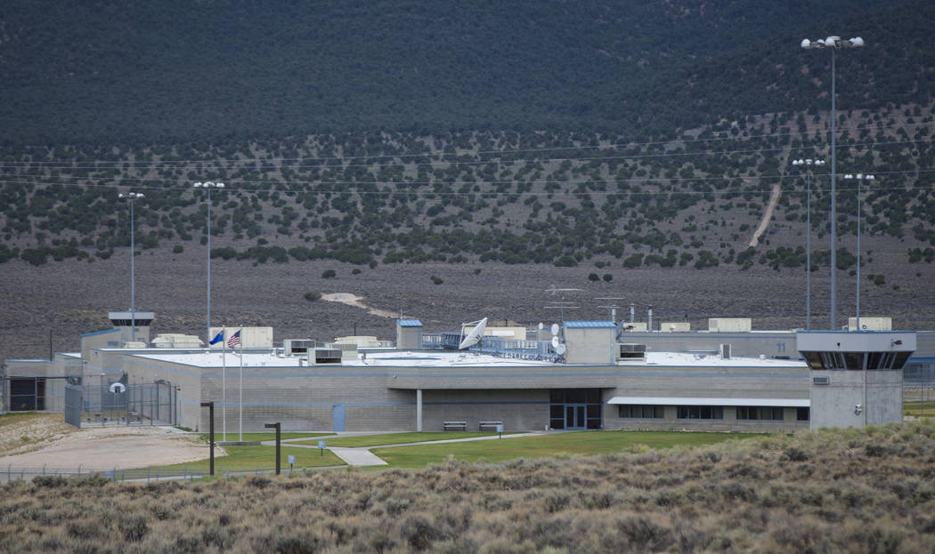 A view of Ely State Prison ahead of the execution of Scott Dozier, slated for Wednesday, in Ely on Tuesday, July 10, 2018. Chase Stevens Las Vegas Review-Journal @csstevensphoto