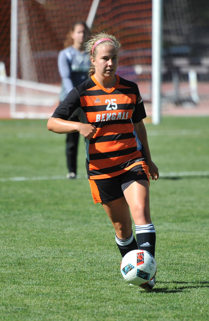 Julie Hillebrant-ISU Athletics/Special to the Pahrump Valley Times Jennifer McCaw started 49 games during her soccer career at Idaho State, including all 36 during her junior and senior years.
