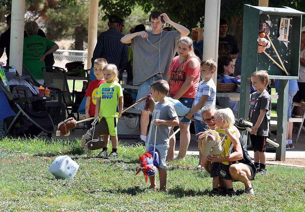Horace Langford Jr./Pahrump Valley Times - On July 22, 2018 Smiles Across Pahrump attendees were excited to take part in the hobby horse race, just one of the many activities to enjoy that day.