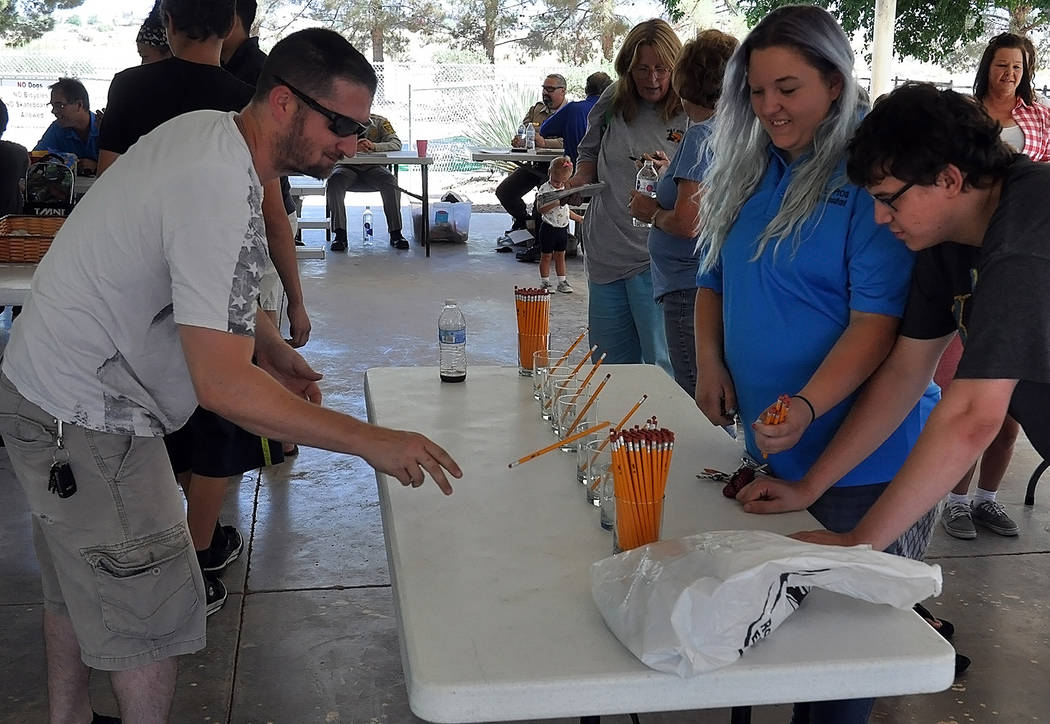 Horace Langford Jr./Pahrump Valley Times - Children were not the only ones to enjoy the games either, with adults such as Joe Ischo getting in on the fun too.