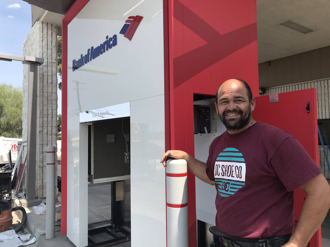 new atm installation at bank of america