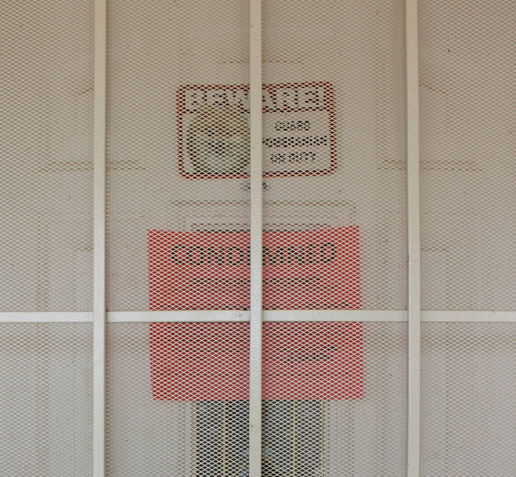 Robin Hebrock/Pahrump Valley Times A "condemned" sign was posted to this River Plate Drive residence in mid-July, giving the property owners notice that they were to vacate to residence within 24 ...