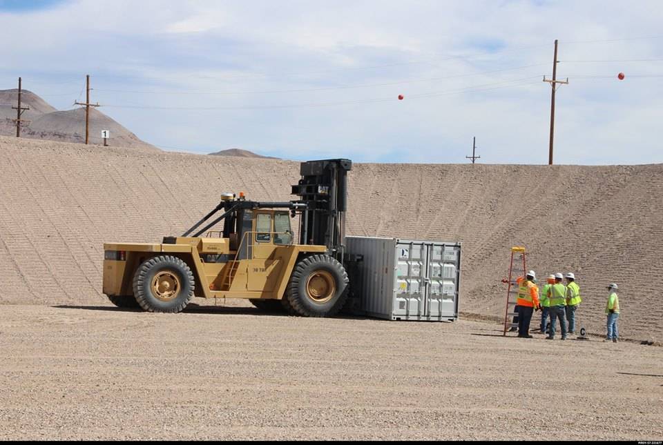 Special to the Pahrump Valley Times/U.S. Department of Energy A new mixed low-level disposal cell at the Nevada National Security Site received its first shipment of waste in August. The cell was ...