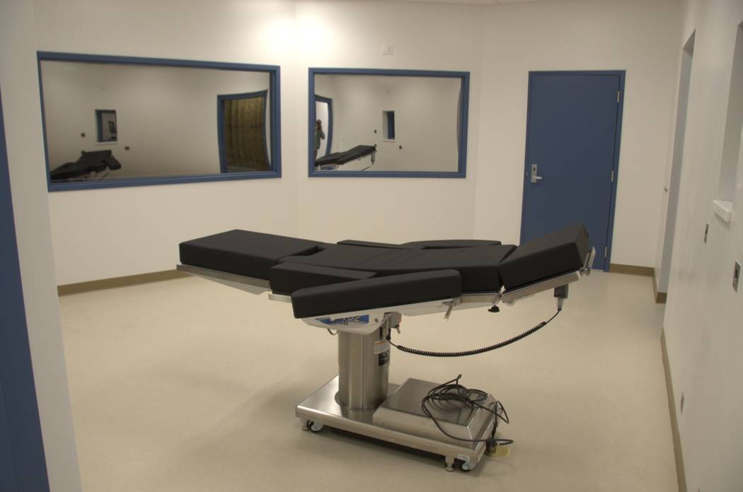 A view of the gurney inside the newly completed execution chamber at Ely State Prison on Nov. 10, 2016. (Nevada Department of Corrections)