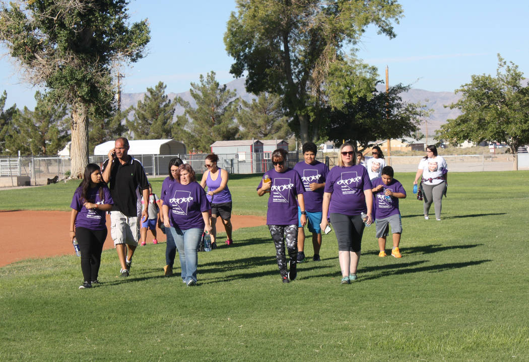 Robin Hebrock/Pahrump Valley Times Pahrump area residents from all walks of life and all types of backgrounds joined together for the annual community walk, the mission of which is suicide awareness.