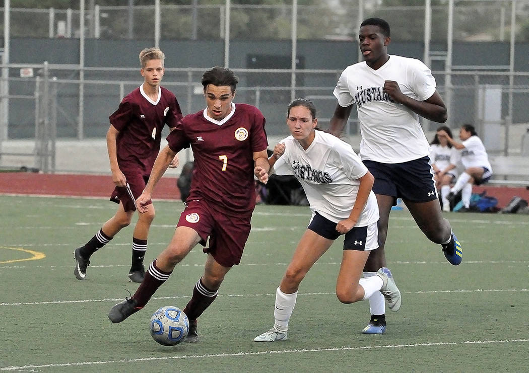 Horace Langford Jr./Pahrump Valley Times Junior forward Fernando Martinez-Fontana scored both goals Tuesday during a 4-2 road loss to Mojave.