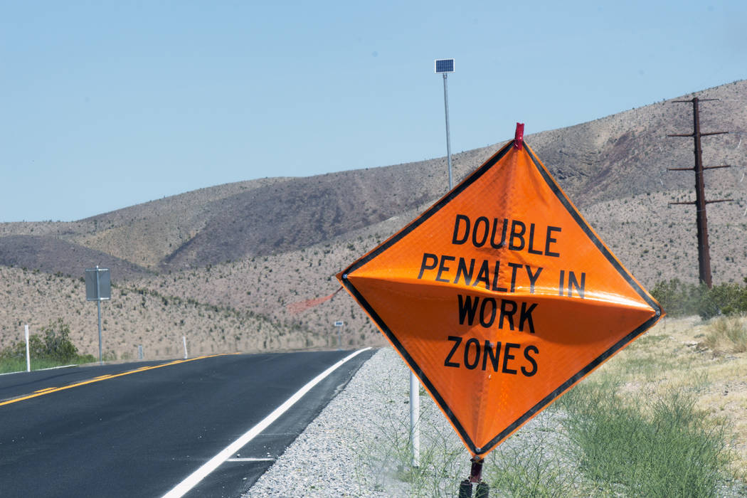 Jeffrey Meehan/Pahrump Valley Times According to the U.S. Department of Transportation in 2015 (the latest year statistics are available for) there were an estimated 96,626 crashes in work zones, ...