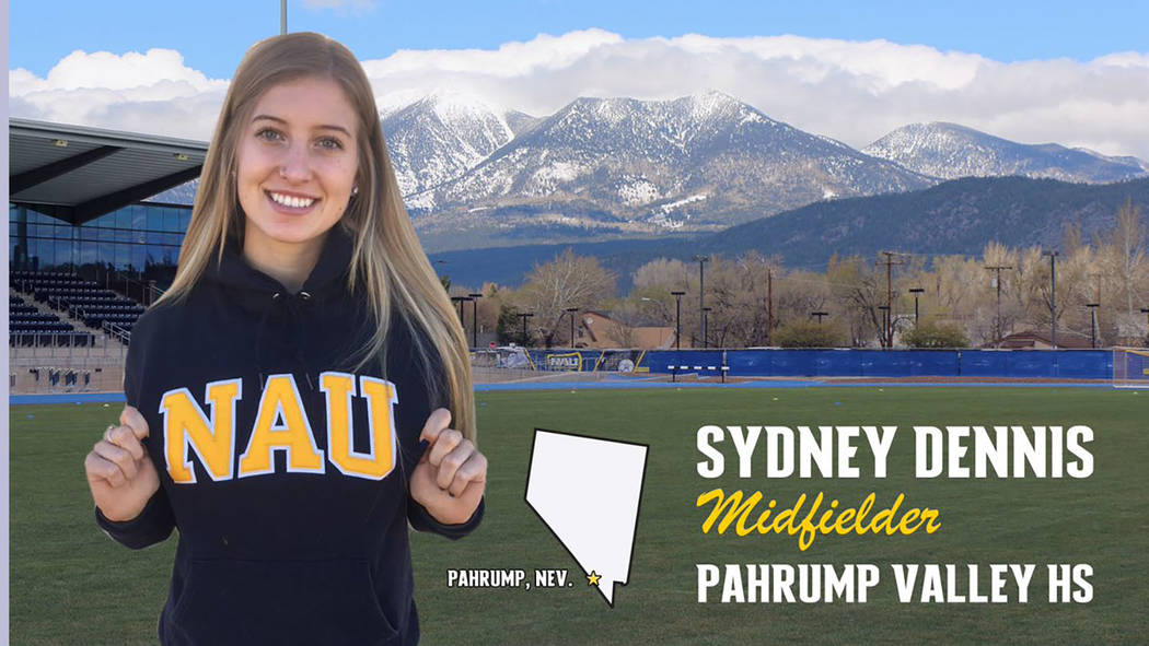 Northern Arizona University Pahrump Valley High School graduate Sydney Dennis was part of the 2018 recruiting class for Northern Arizona University, a member of the NCAA Division I Big Sky Conference.