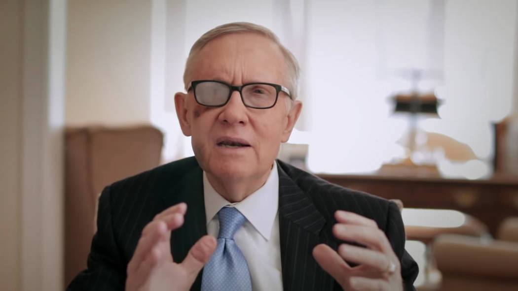 A still image taken from a video U.S. Sen. Harry Reid posted to his website March 27, 2015, announcing he will not seek re-election.