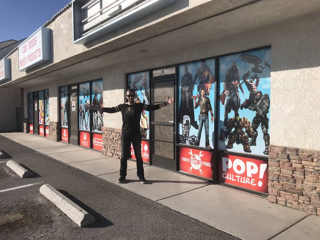 Jeffrey Meehan/Pahrump Valley Times Josh Osborne, co-owner of the Game Corner at a strip mall at 1190 E. Highway 372, Ste. 17-18, is planning a big increase in his footprint and services he curren ...