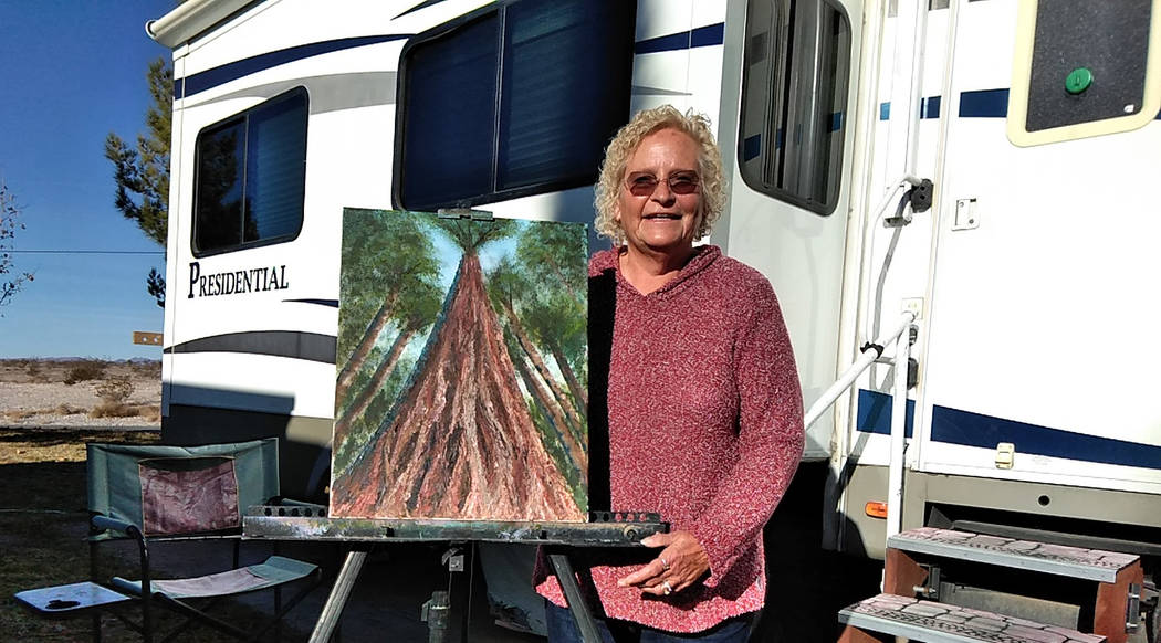 Selwyn Harris/Pahrump Valley Times Sandee Claypool and her husband Paul have made the journey to Pahrump's Best Western RV park, from Linesville, Pennsylvania for 11 consecutive years. While her h ...