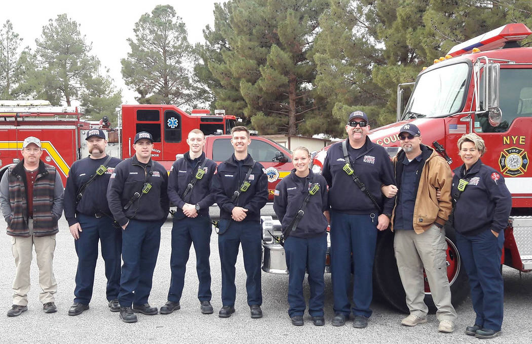 Special to the Pahrump Valley Times More than a dozen Pahrump Firefighters/EMT's assisted in delivering holiday meals to area senior citizens. The effort, which also allows crews to assess the phy ...