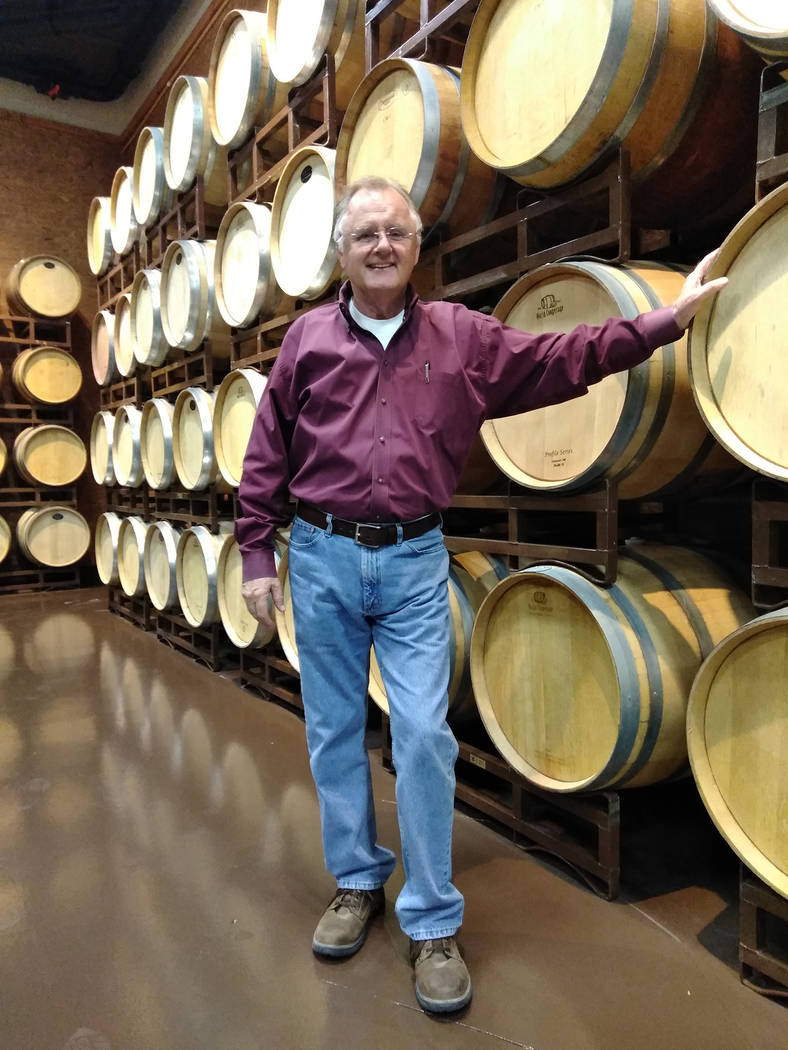 Selwyn Harris/Pahrump Valley Times Pahrump Valley Winery Owner Bill Loken stands in the newly completed cooling room capable of storing hundreds of oak barrels. The room was part of the $1.7 milli ...