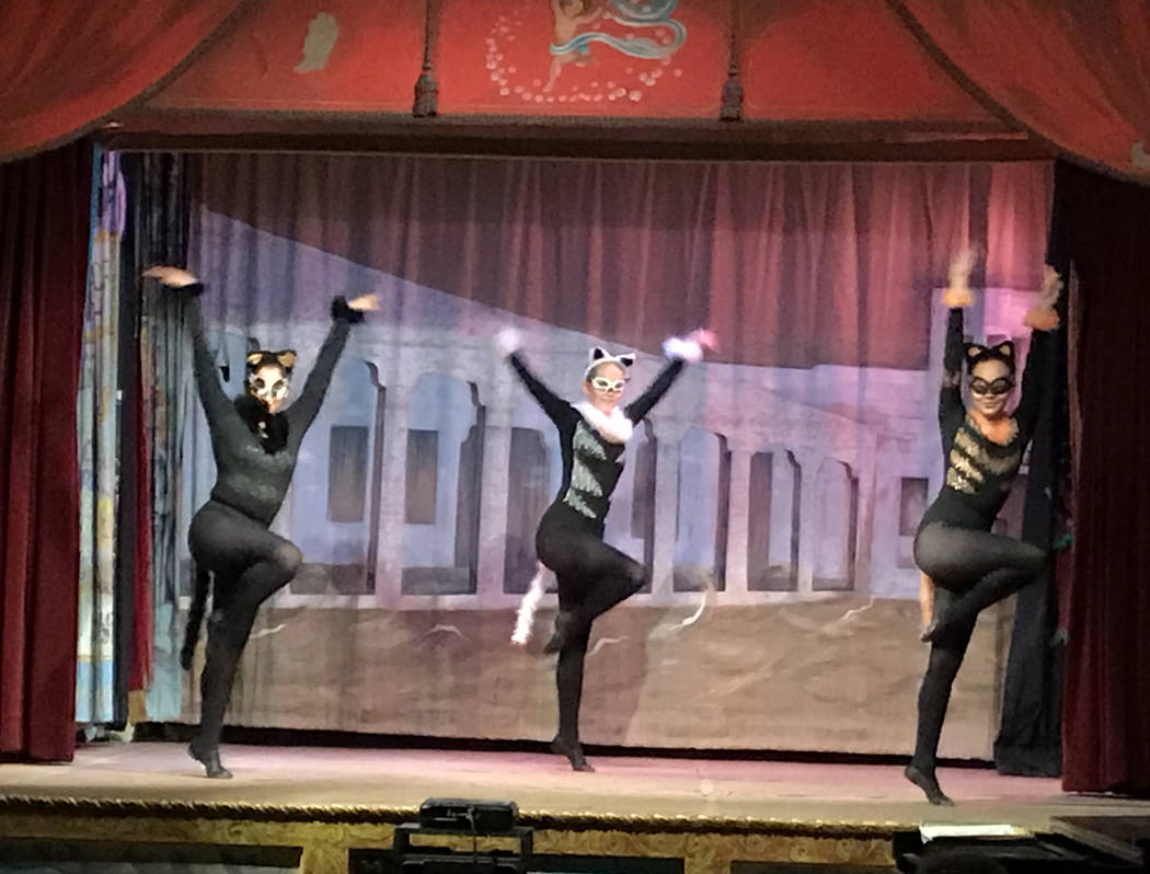 Robin Flinchum/Special to the Pahrump Valley Times Fossemalle Dancers in the Stray Cat Strut, honoring the many stray cats who found a home at Death Valley Junction during Becket's 50 year tenure.