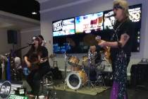 Selwyn Harris/Pahrump Valley Times Stefani Savage, left and Rocky Jackson of STEFnROCK first met in Las Vegas during an open mic event at the Cellar Lounge back in 2012. The duo performed before a ...