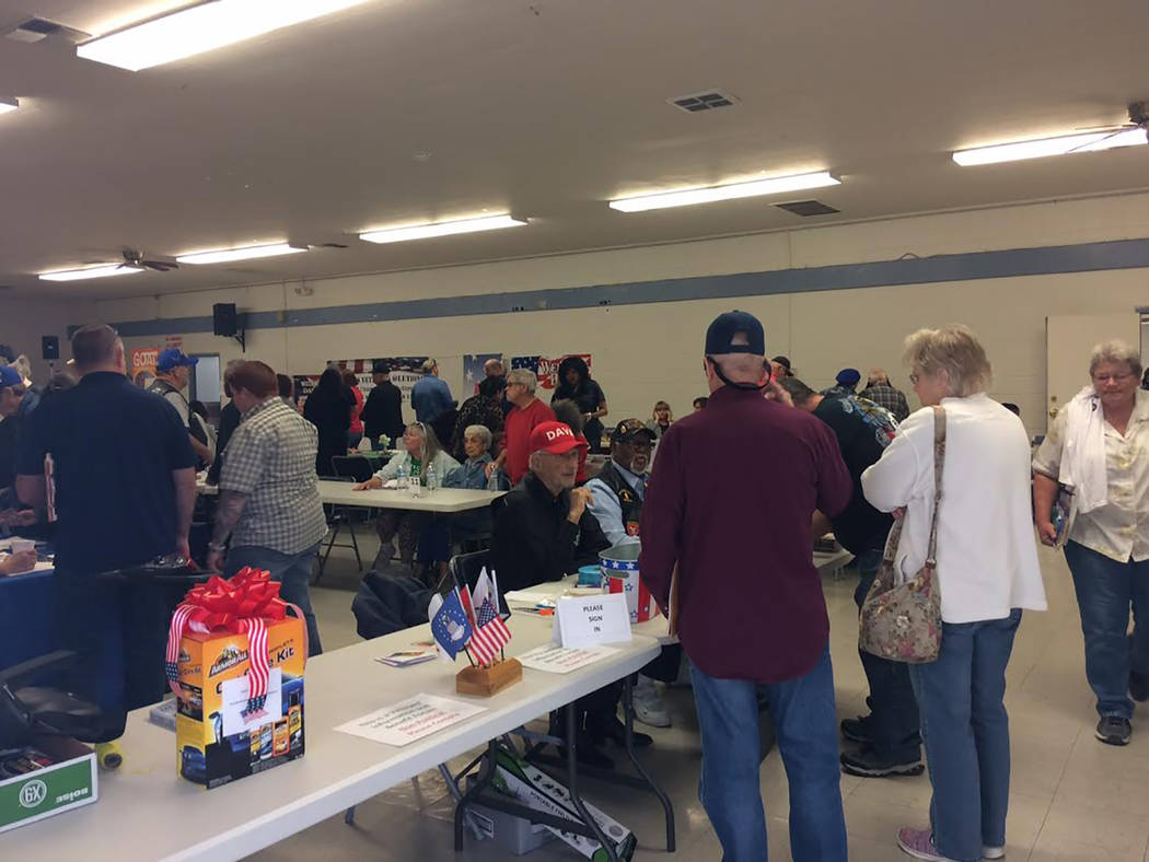 Robin Hebrock/Pahrump Valley Times The sign-is desk at the 2nd Annual Veterans Extravaganza saw steady business during the six-hour event, as seen in this file photo. The 3rd Annual Veterans Extra ...
