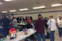 Robin Hebrock/Pahrump Valley Times The sign-is desk at the 2nd Annual Veterans Extravaganza saw steady business during the six-hour event, as seen in this file photo. The 3rd Annual Veterans Extra ...