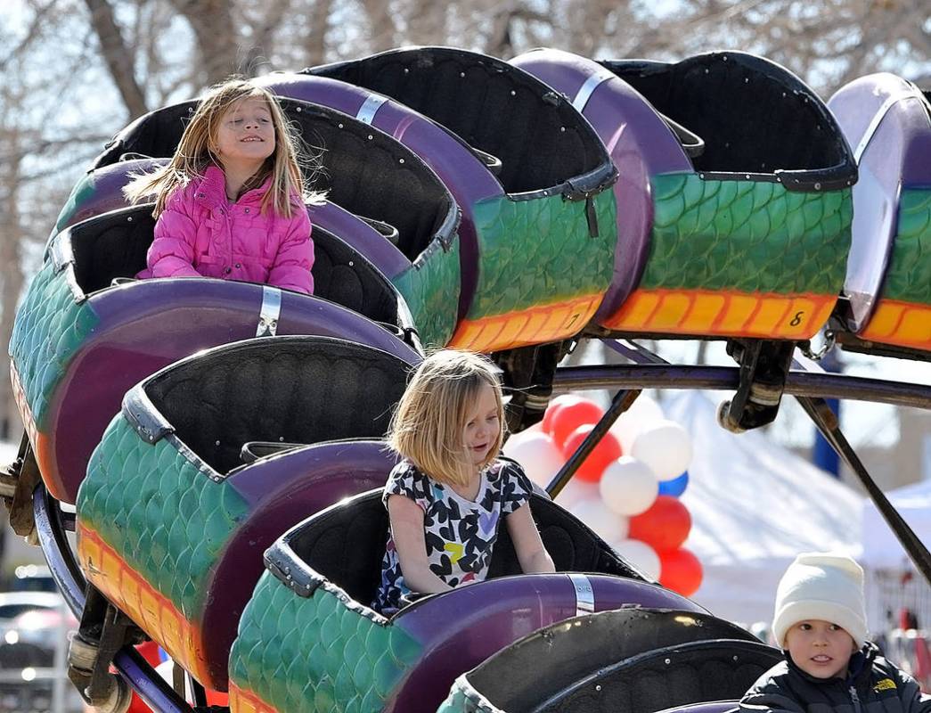 Horace Langford Jr./Pahrump Valley Times Children of all ages were able to enjoy the carnival at the Balloon Festival, with a variety of kiddy rides available for the youngest of attendees.
