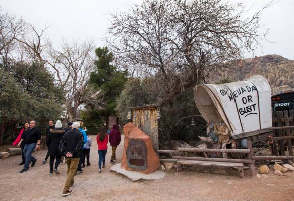 Visitors at Bonnie Springs Ranch outside of Las Vegas on Saturday, Jan. 12, 2019. (Chase Stevens/Las Vegas Review-Journal) @csstevensphoto