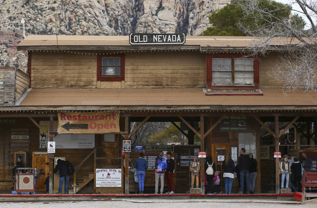 Visitors at Bonnie Springs Ranch outside of Las Vegas on Saturday, Jan. 12, 2019. The Clark County Planning Commission early Wednesday, Feb. 20, 2019, unanimously approved a plan to build 20 homes ...