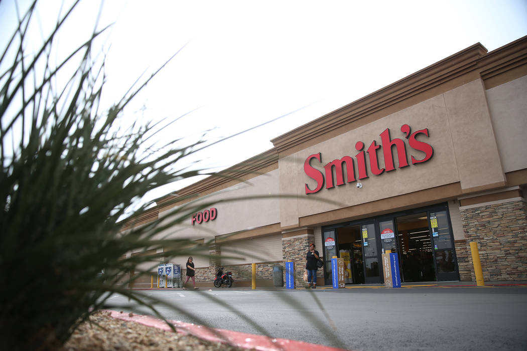 The Smith's grocery store at 850 S Rancho Dr, in Las Vegas, Friday, March 1, 2019. Smith’s grocery stores will stop accepting Visa credit cards in Nevada. (Erik Verduzco/Las Vegas Review-Jo ...