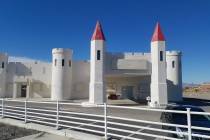 David Jacobs/Pahrump Valley Times A castle-style building at the corner of Homestead Road and Highway 160 is set for demolition. Construction was completed on the building in 2004, according to r ...