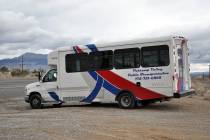 Horace Langford Jr./Pahrump Valley Times - Pahrump Valley Public Transportation utilizes several kinds of vehicles, including these easy-to-spot buses.